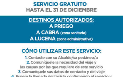 LOS VECINOS DE LAS ALDEAS CONTARÁN CON UN SERVICIO DE TAXI PARA PODER CUBRIR LAS NECESIDADES SANITARIAS Y ADMINISTRATIVAS