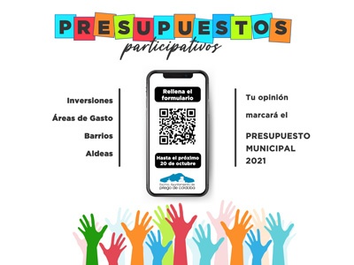ABIERTO EL PLAZO PARA COMPLETAR EL FORMULARIO DE PRESUPUESTOS PARTICIPATIVOS 2021 1