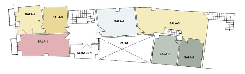 Plano de la planta primera del museo Alcalá Zamora