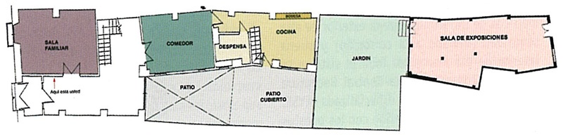 Plano de la planta baja del museo Alcalá Zamora