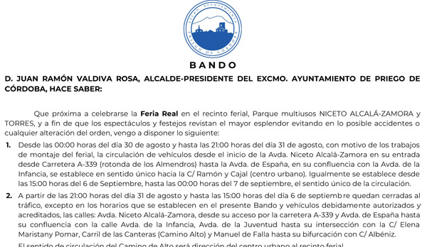 Bando Ferial Real 2022