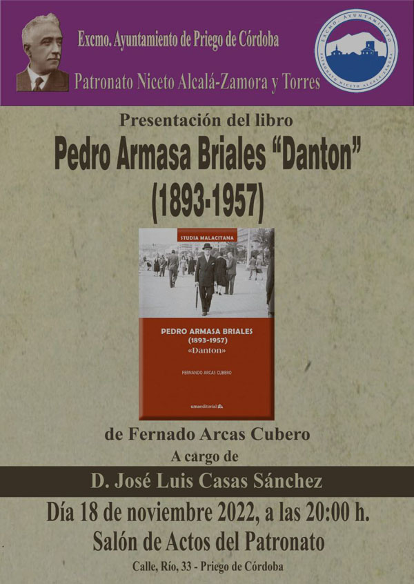 Agenda cultura PNAZ libro Pedro Armasa Briales 11-2022