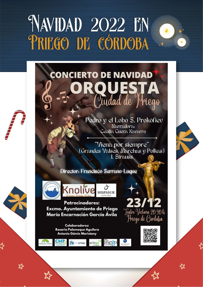 Agenda cultura concierto navidad orquesta ciudad de priego 2022-2023