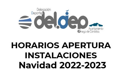 Horarios Instalaciones Deportivas Navidad 2022-2023