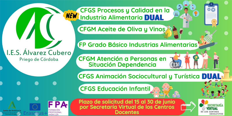 Agenda cultura oferta formativa ciclos IES Alvarez Cubero 06-2023