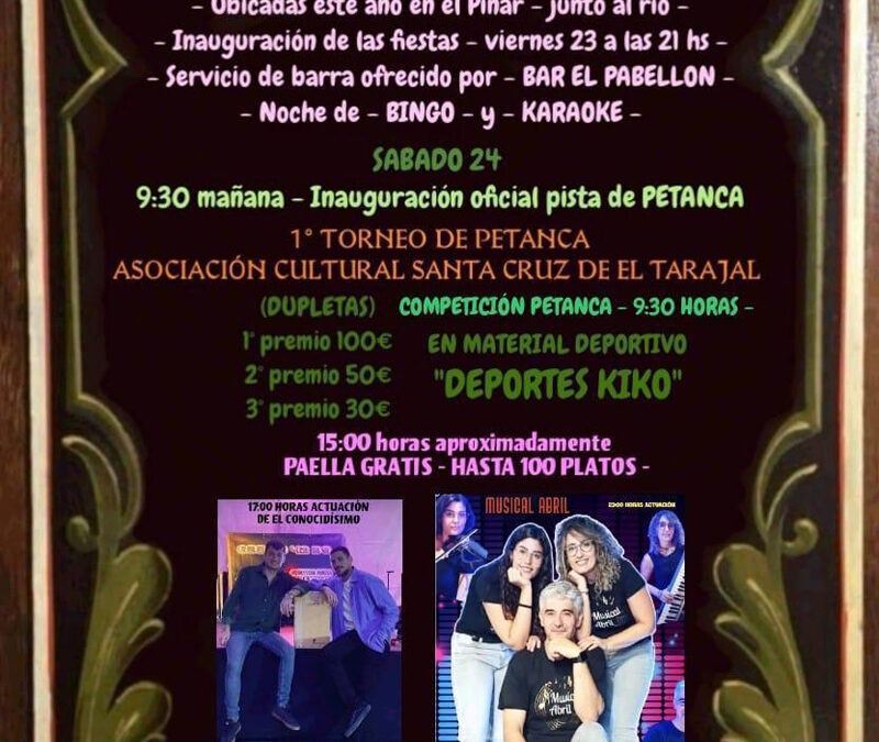 Fiestas El Tarajal Agosto 2024