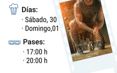 Cine Gladiator II en Teatro Victoria dias 30 de noviembre y 1 de diciembre de 2024